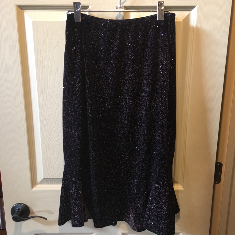 Sparkle skirt.  Black and pink.